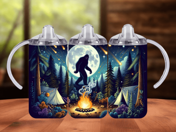 Camp Bigfoot 12 Oz Tumbler Wrap PNG