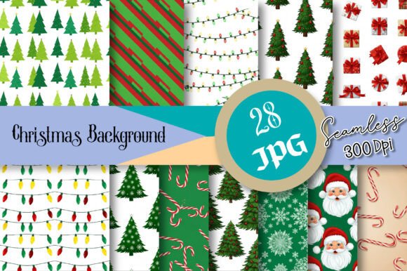 Christmas Digital Papers for Creative Projects