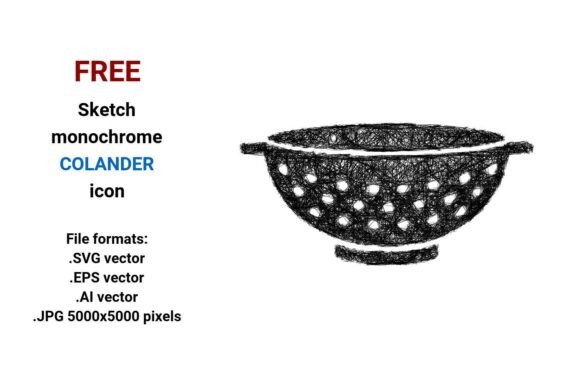 FREE Sketch Colander Icon: A Strategic Design Asset for Modern Creatives