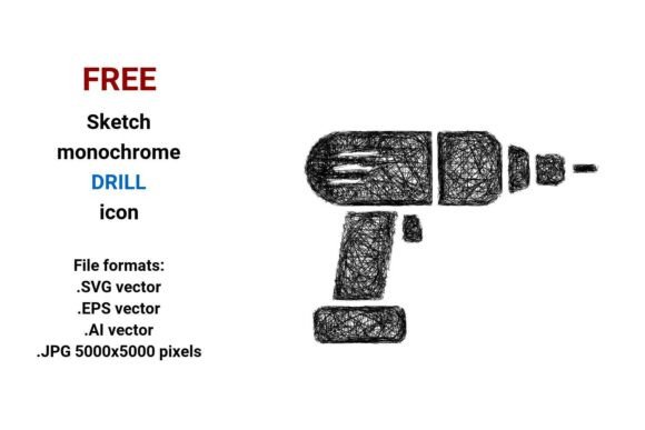 FREE Sketch Drill Icon: A Versatile Resource for Designers