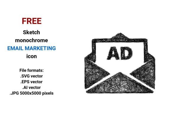 FREE Sketch Email Marketing Icon: A Versatile Tool for Modern Designers