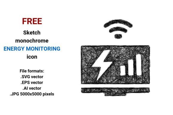 Free Sketch Energy Monitoring Icon
