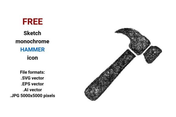 Free Sketch Hammer Icon