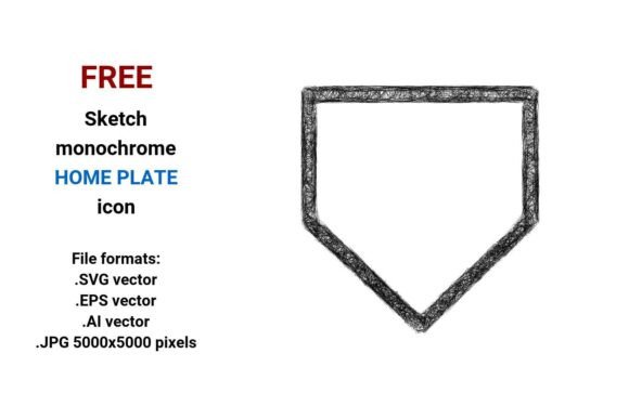 Free Sketch Home Plate Icon