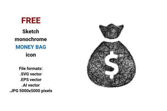 Free Sketch Money Bag Icon