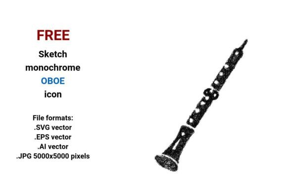 FREE Sketch Oboe Icon: A Versatile Vector Asset for Designers