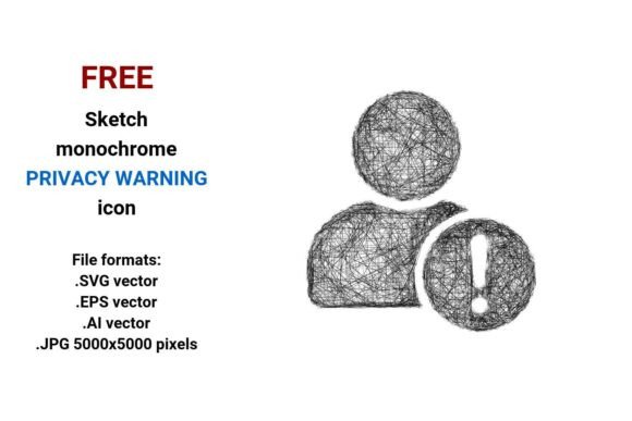 Free Sketch Privacy Warning Icon