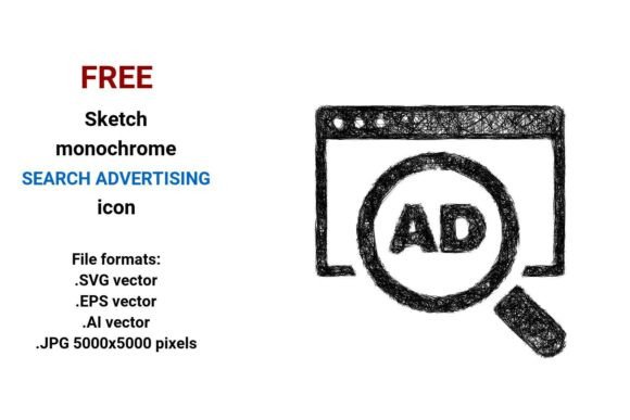 FREE Sketch Search Advertising Icon: A Versatile Tool for Designers and Marketers