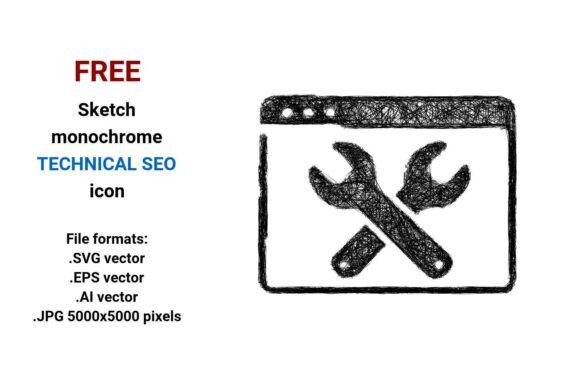 FREE Sketch Technical Seo Icon