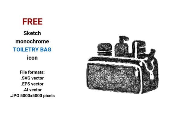 FREE Sketch Toiletry Bag Icon: A Versatile Tool for Designers and Creators
