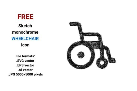 FREE Sketch Wheelchair Icon – 4 File Formats for Designers