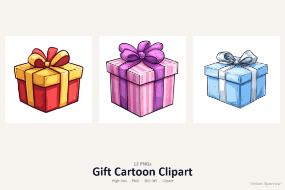 Gift Cartoon Clipart: A Versatile Resource for Creative Projects