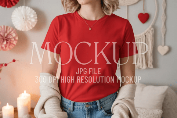 Gildan 5000 Red T-Shirt Mockup: A Versatile Tool for Creative Professionals