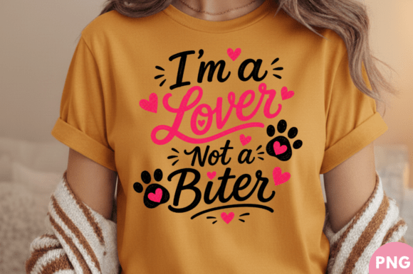 I’m a Lover Not a Biter T-shirt PNG: A Versatile Design for Creative Expression