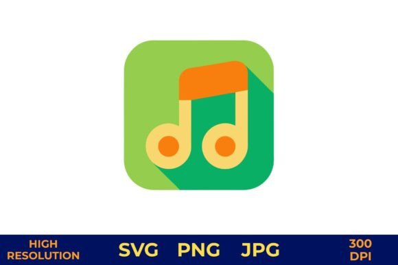 Music App Icon with Eighth Note Vector – A Versatile Design for Modern Creatives