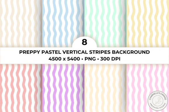 Preppy Pastel Vertical Stripes