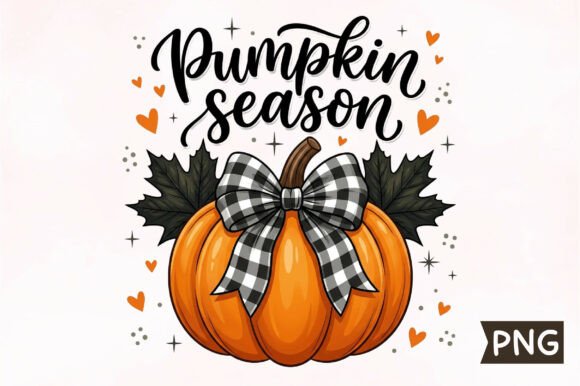 Pumpkin Season Plaid Bow Sublimation for Creative Projects