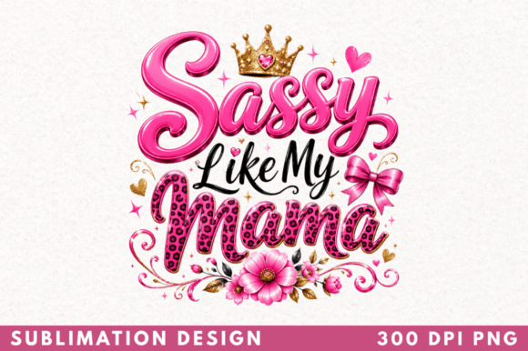 Sassy Like My Mama T-shirt PNG Design