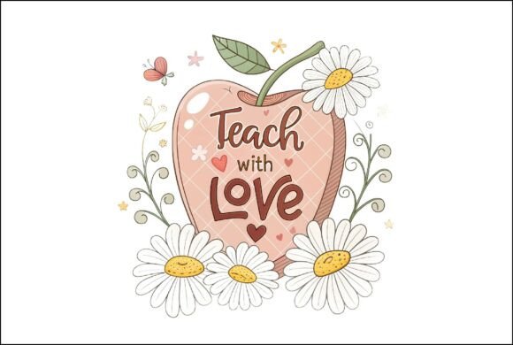 Teach with Love Teacher PNG