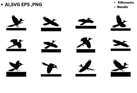 Transform Your Creations with Bird Silhouettes Flying SVG Bundle