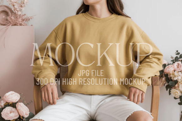 Transform Your Design Presentations with the Gildan 18000 Old Gold Mockup