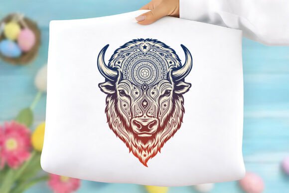 Tribal Buffalo Mandala PNG: A Versatile Design for Creative Projects