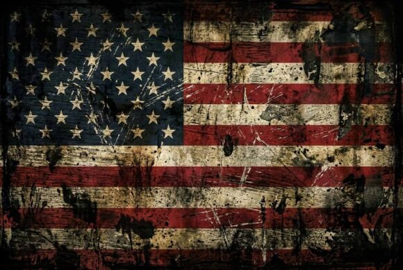 Vintage Flag 4th of July