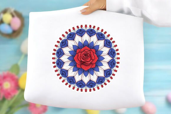 Vintage Patriotic Flower Png: A Versatile Design for Creative and Commercial Use