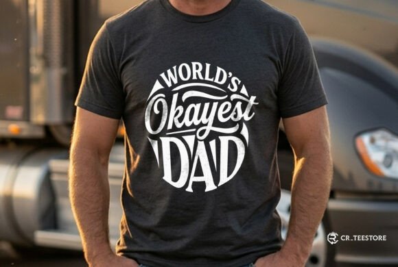 World Okayest Dad Funny T-Shirt SVG: A Creative and Versatile Design for Dads and Truckers